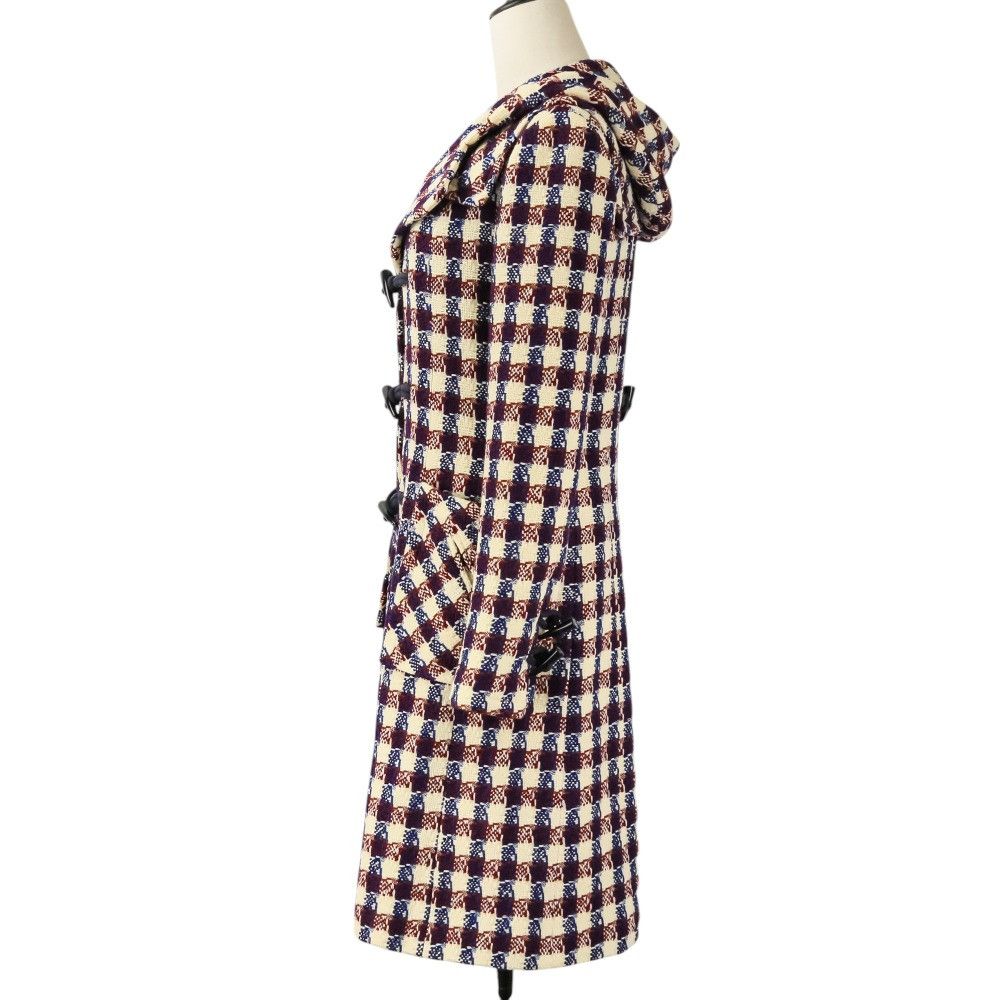 Chanel Chanel Chanel Tweed Check Coat Textile Outerwear P29307 DUTY FREE for USA Size ONE SIZE - 3 Thumbnail