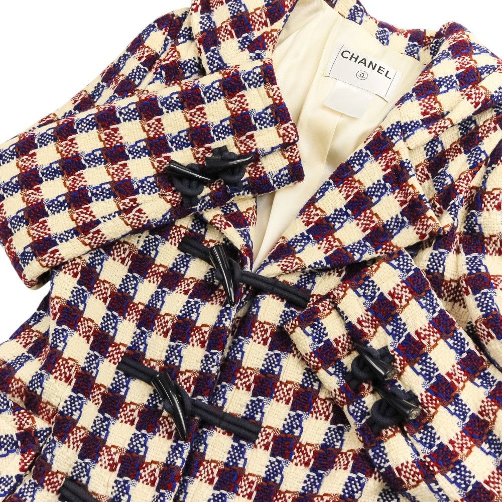 Chanel Chanel Chanel Tweed Check Coat Textile Outerwear P29307 DUTY FREE for USA Size ONE SIZE - 8 Thumbnail