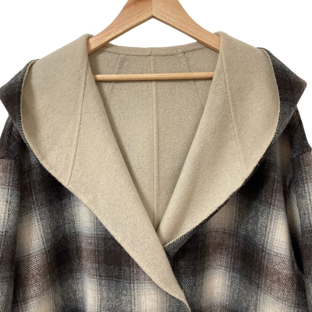 Other Other Jiyuku Wool Reversible Hooded Short Coat Textile Outerwear SCWRNW0404 DUTY FREE for USA Size ONE SIZE - 4 Thumbnail