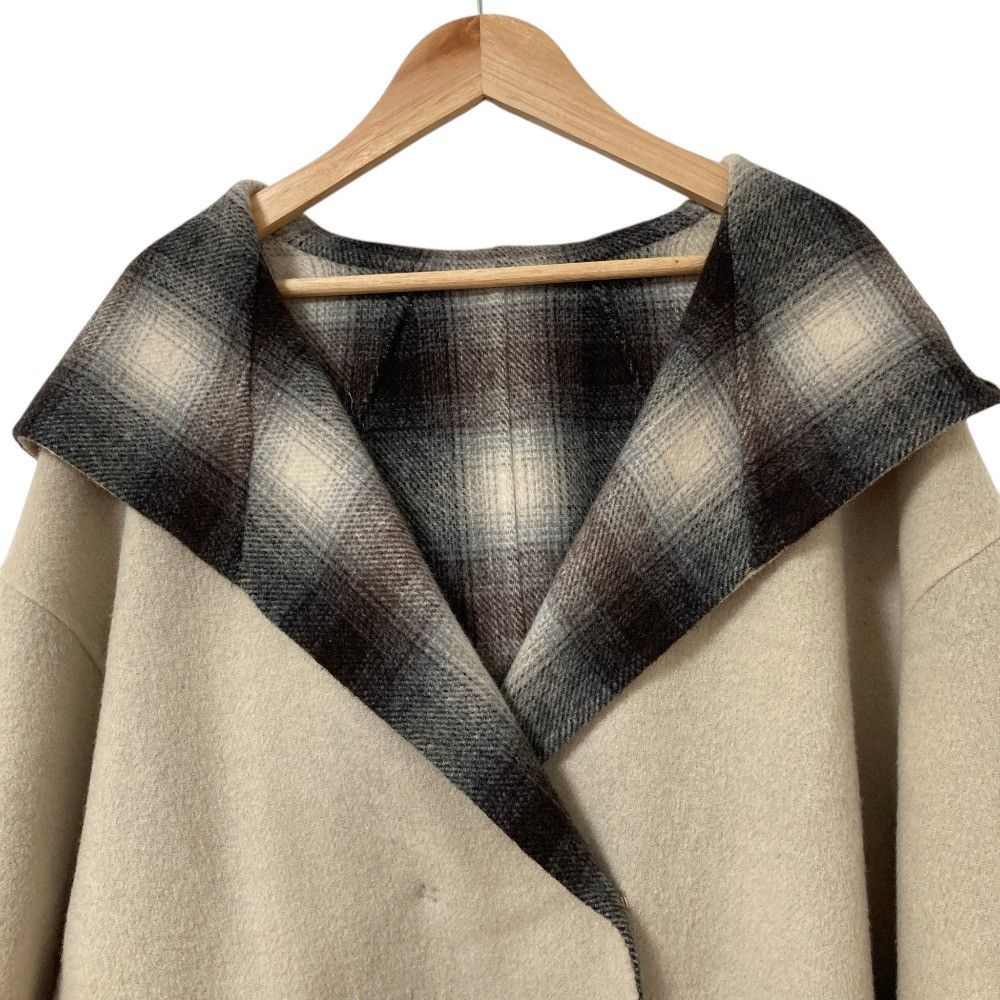 Other Other Jiyuku Wool Reversible Hooded Short Coat Textile Outerwear SCWRNW0404 DUTY FREE for USA Size ONE SIZE - 9 Thumbnail