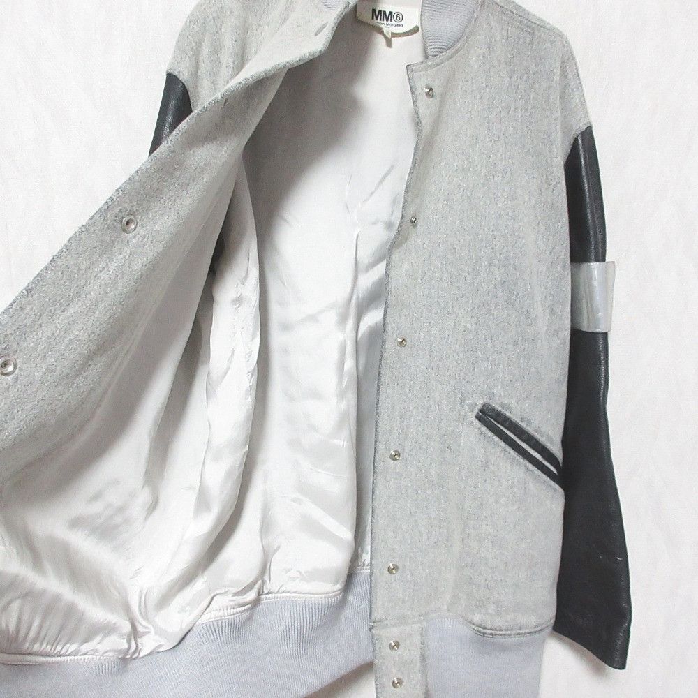 Maison Margiela MM6 Maison Margiela MM6 Maison Margiela Leather Sleeve Stadium Jacket Leather Outerwear 52AM004247301 DUTY FREE for USA Size ONE SIZE - 4 Thumbnail