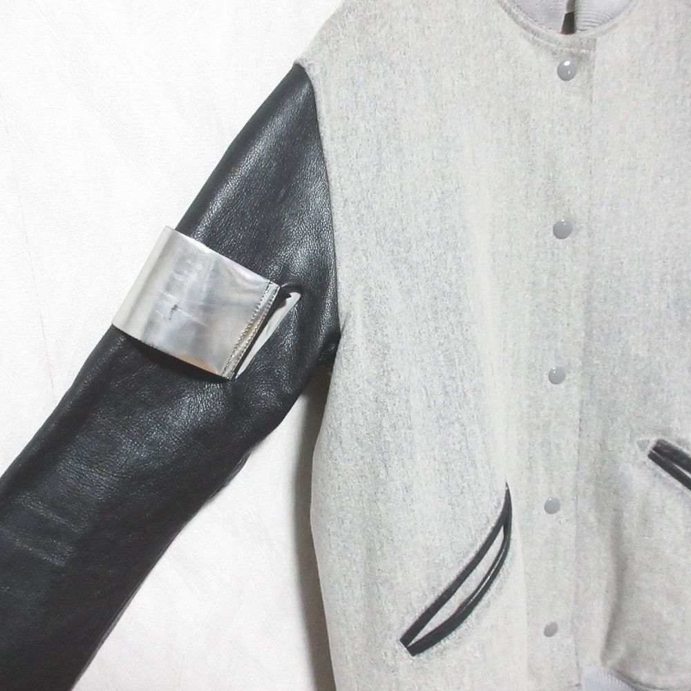 Maison Margiela MM6 Maison Margiela MM6 Maison Margiela Leather Sleeve Stadium Jacket Leather Outerwear 52AM004247301 DUTY FREE for USA Size ONE SIZE - 12 Thumbnail