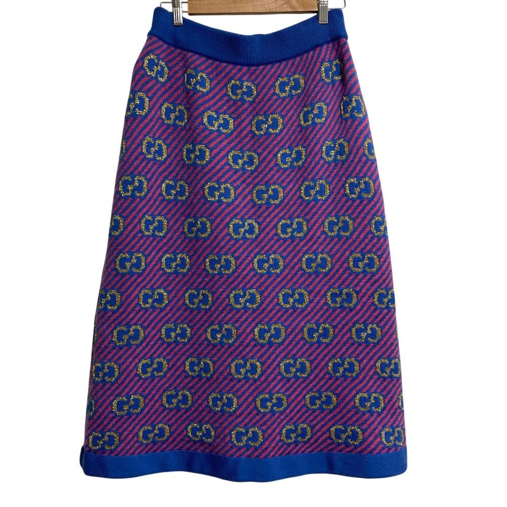 Gucci Gucci Gucci GG Jacquard Knit Skirt Textile Skirts 574224 DUTY FREE for USA Size ONE SIZE - 2 Thumbnail