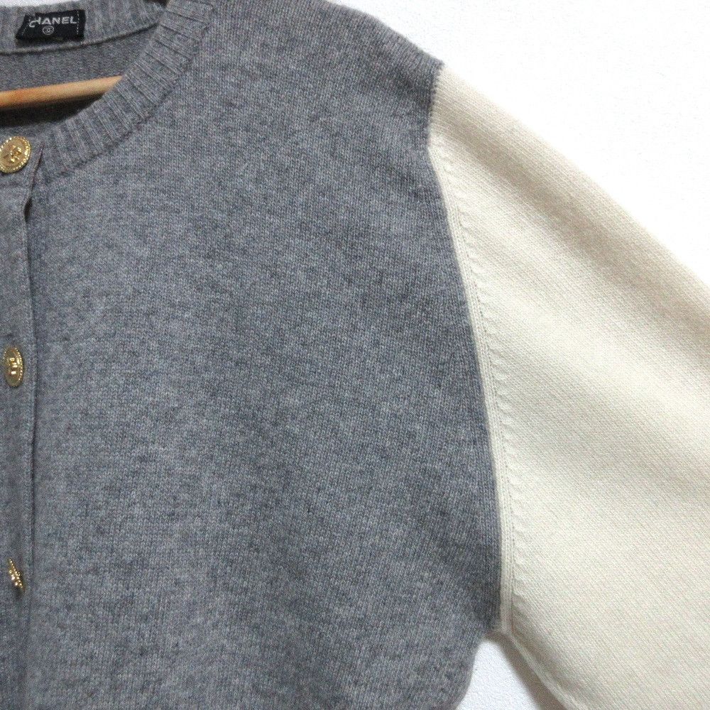 Chanel Chanel Chanel Camellia Button Cashmere Cardigan Textile Tops DUTY FREE for USA Size ONE SIZE - 4 Thumbnail