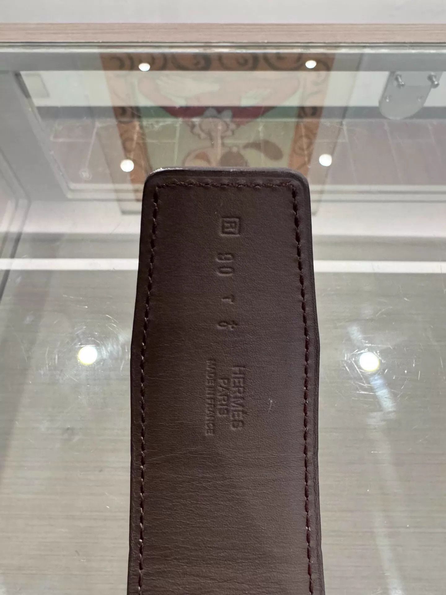 Hermes Black Leather Belt with Gold H Buckle Size ONE SIZE - 8 Thumbnail