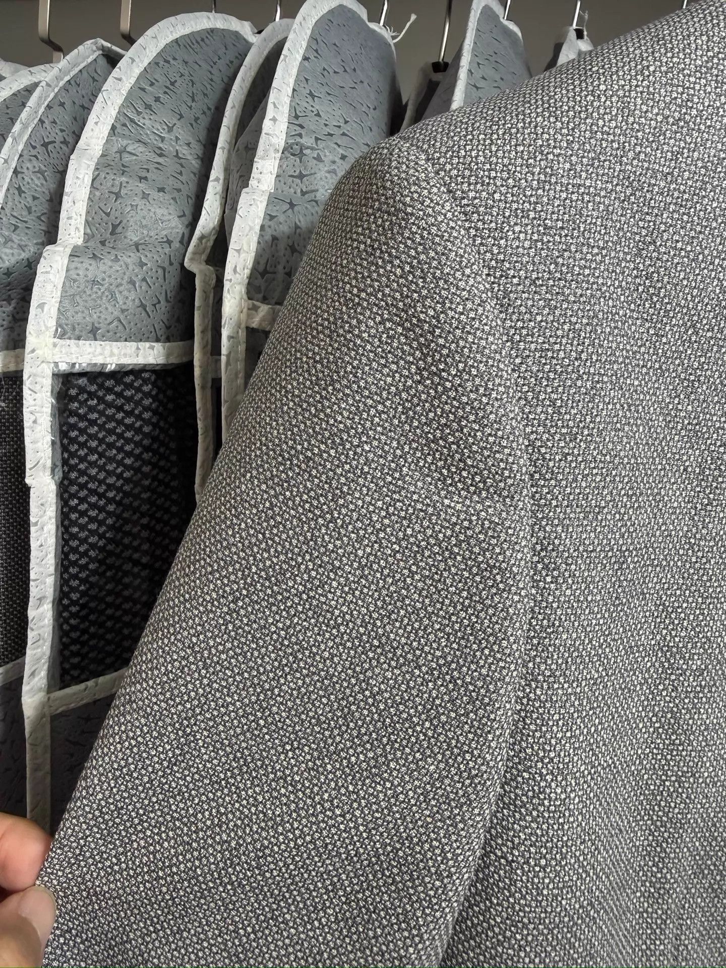 Giorgio Armani Gray Textured Blazer with Button Closure Size US M / EU 48-50 / 2 - 4 Thumbnail