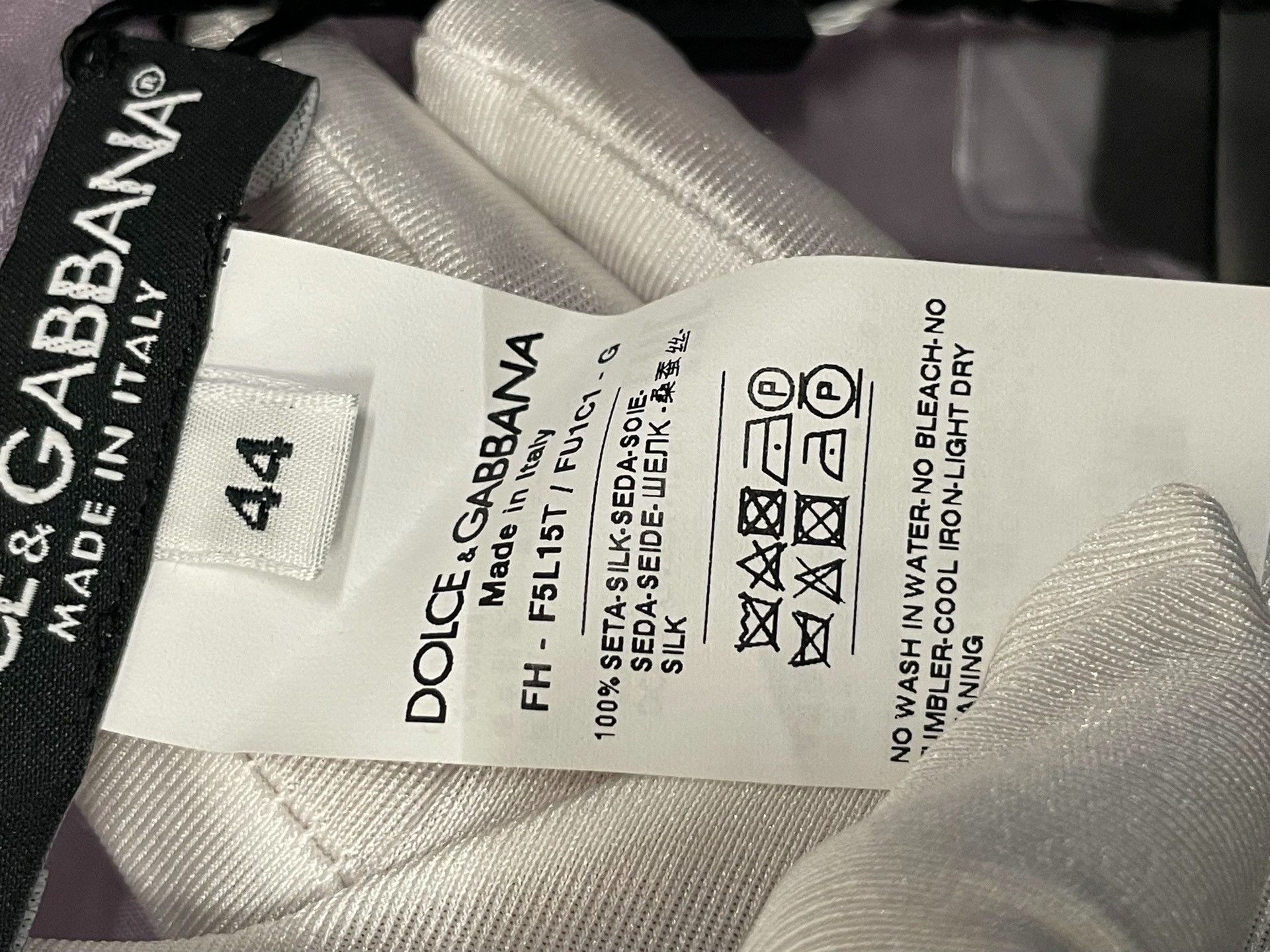 Dolce & Gabbana New DG Silk Shirt Size M / US 6-8 / IT 42-44 - 4 Thumbnail