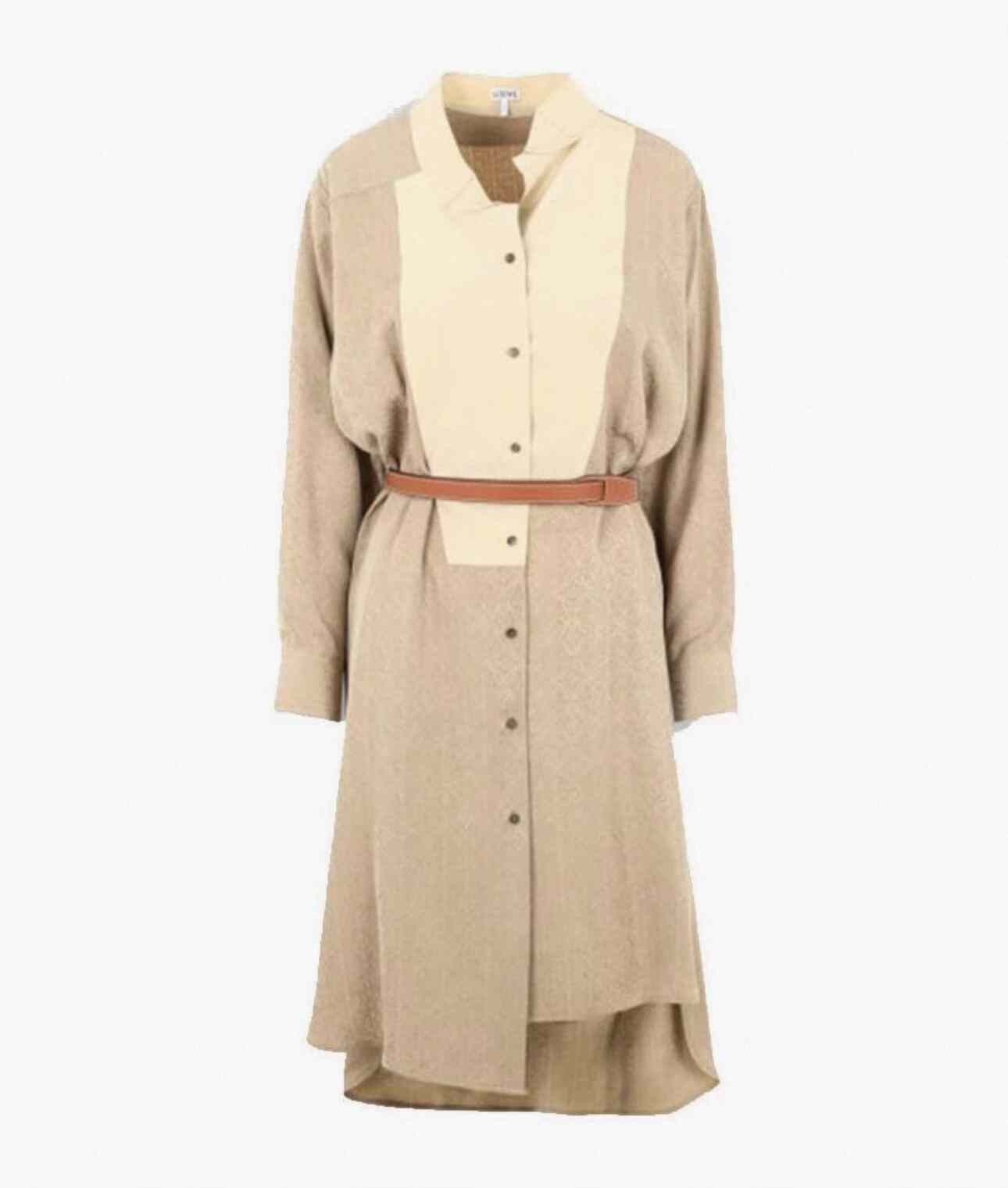 Loewe Loewe Irregular Logo Embroidery Long Sleeve Dress Size M / US 6-8 / IT 42-44 - 2 Thumbnail