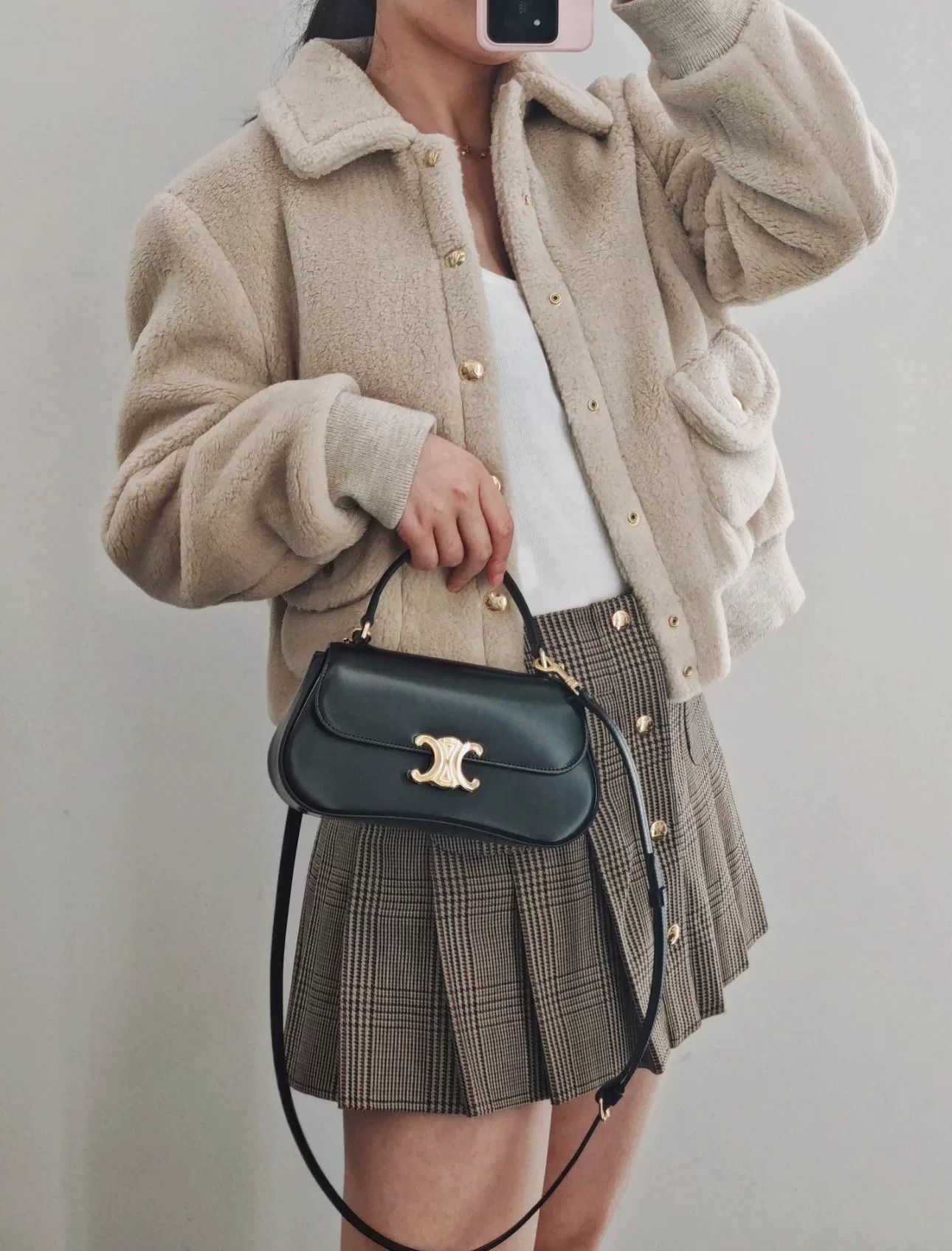 Celine Celine 2024 FW Gold Buckle Lamb Wool Coat Size M / US 6-8 / IT 42-44 - 3 Thumbnail