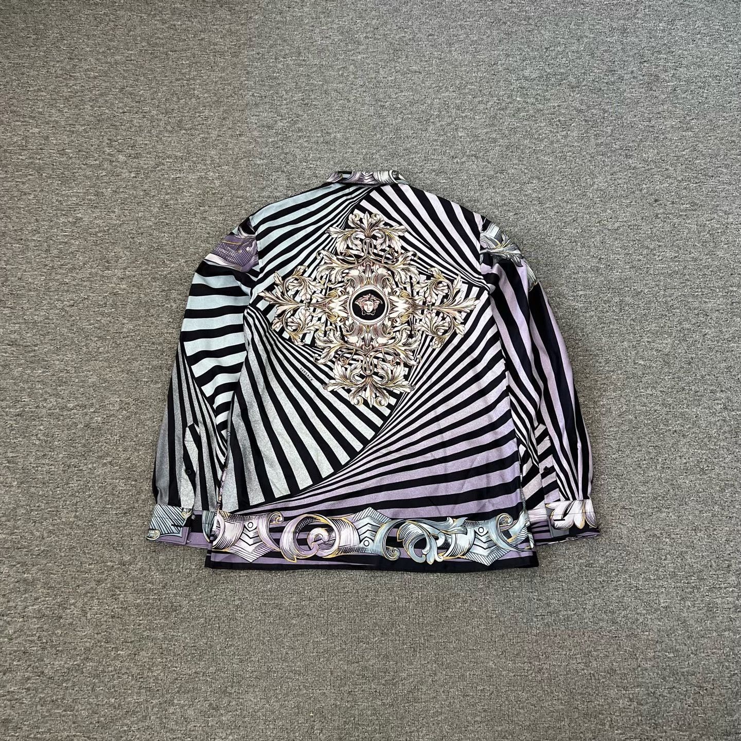 Versace Versace Runway Thorn Flower Silk Shirt Size US M / EU 48-50 / 2 - 6 Thumbnail