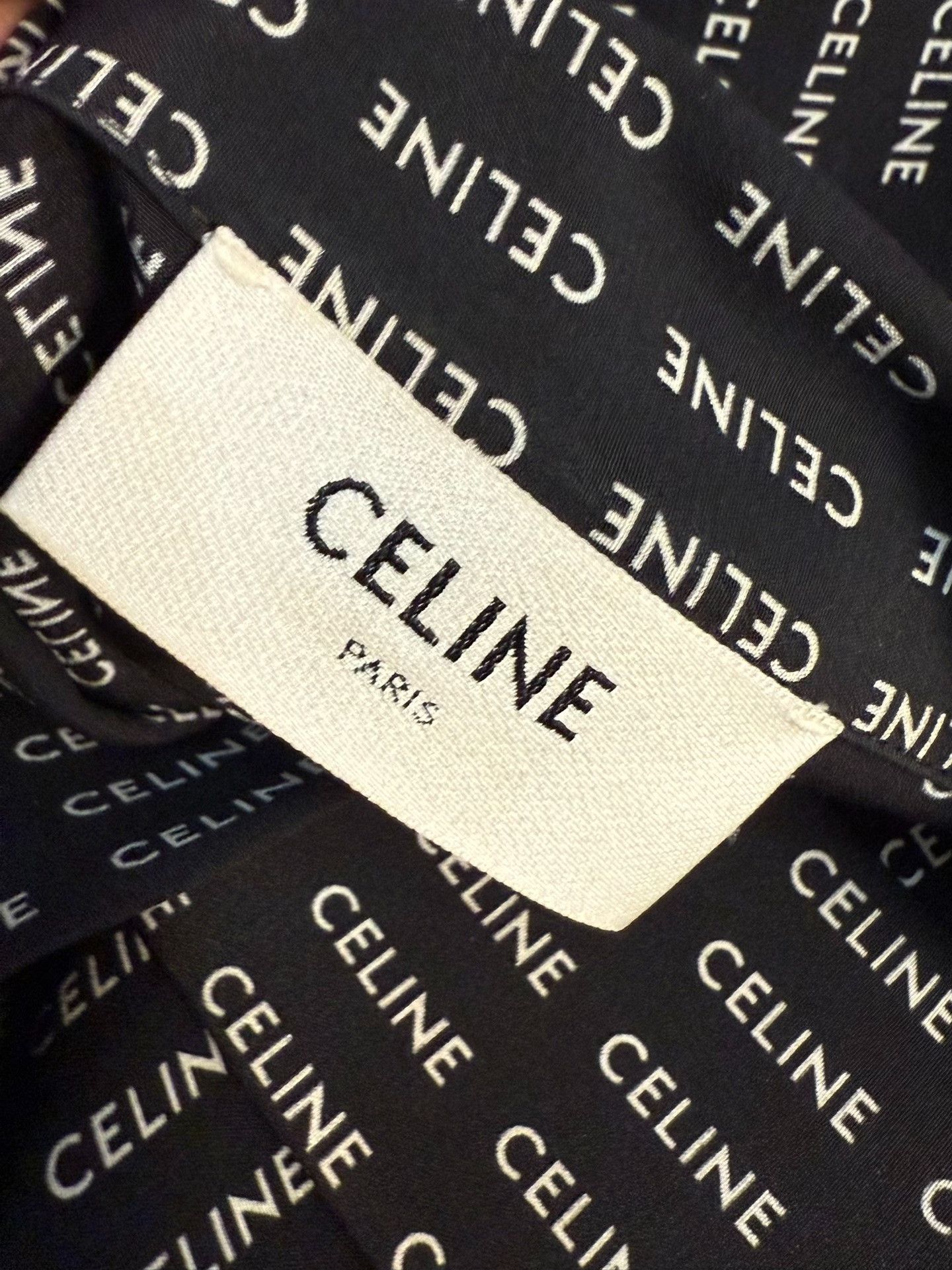 Celine CELINE Logo Print Silk Shirt Size M / US 6-8 / IT 42-44 - 5 Thumbnail