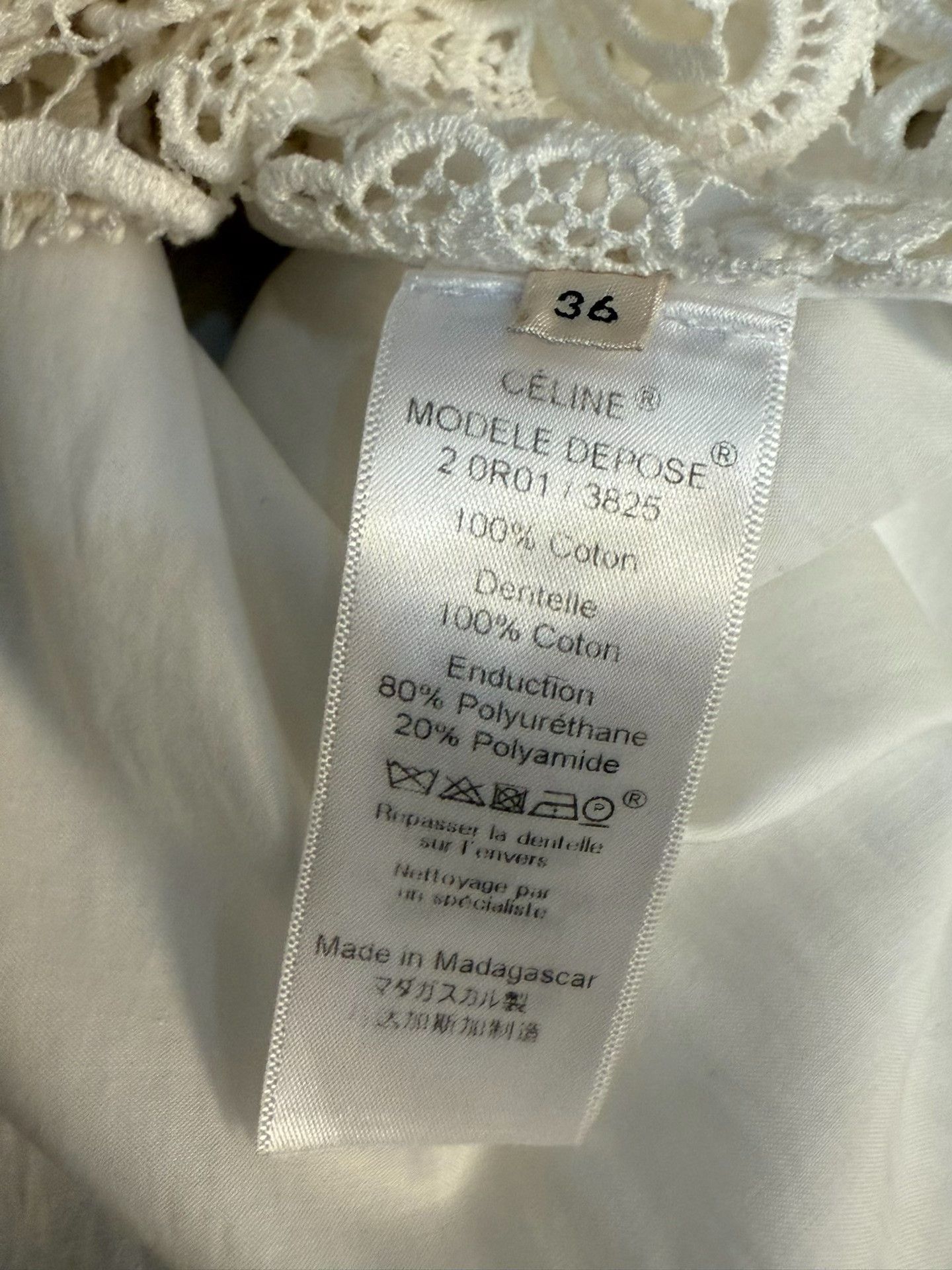 Celine Celine White Hollow-Out Shirt Size M / US 6-8 / IT 42-44 - 4 Thumbnail
