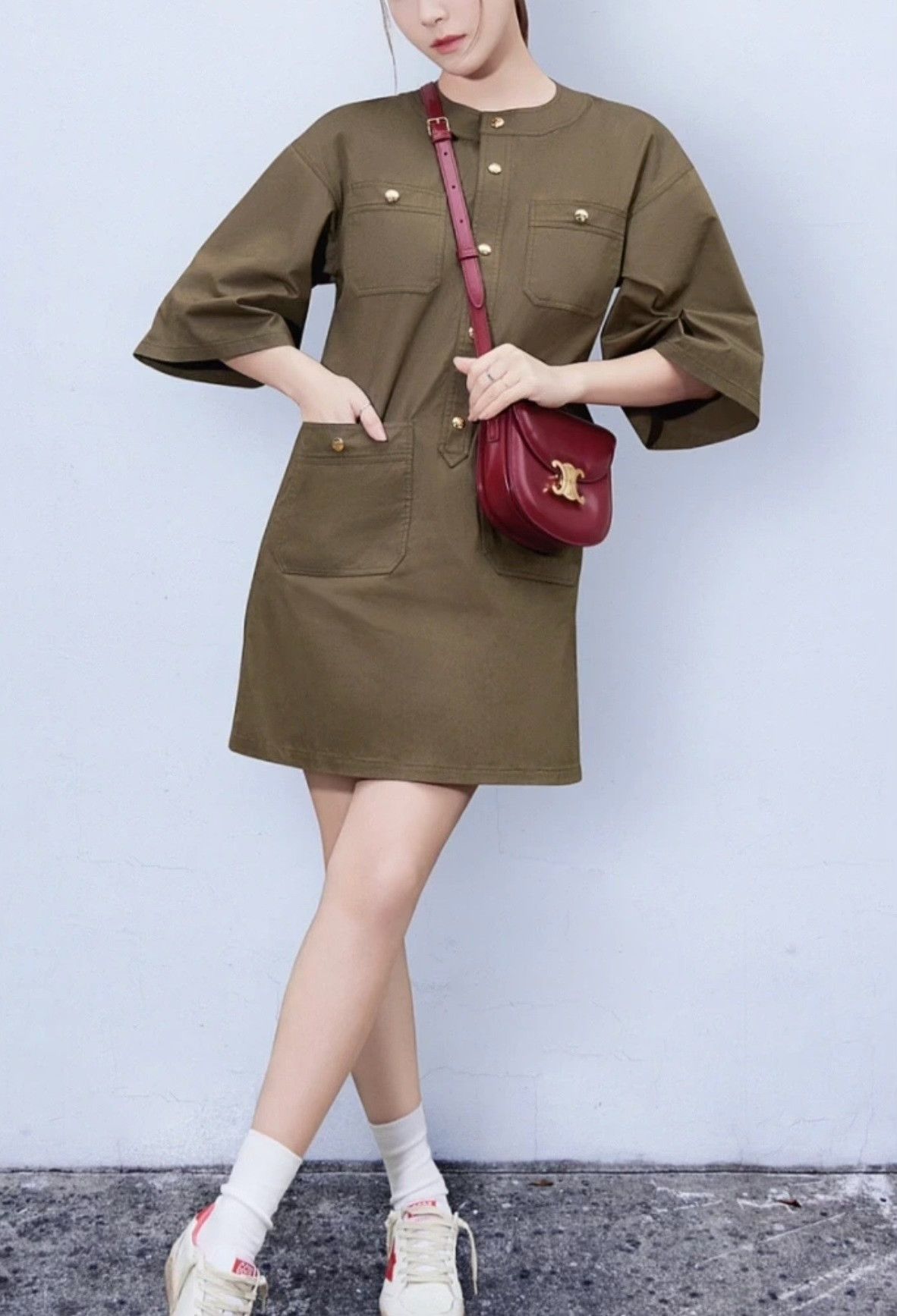 Celine CELINE Short-Sleeve Dress Size M / US 6-8 / IT 42-44 - 3 Thumbnail