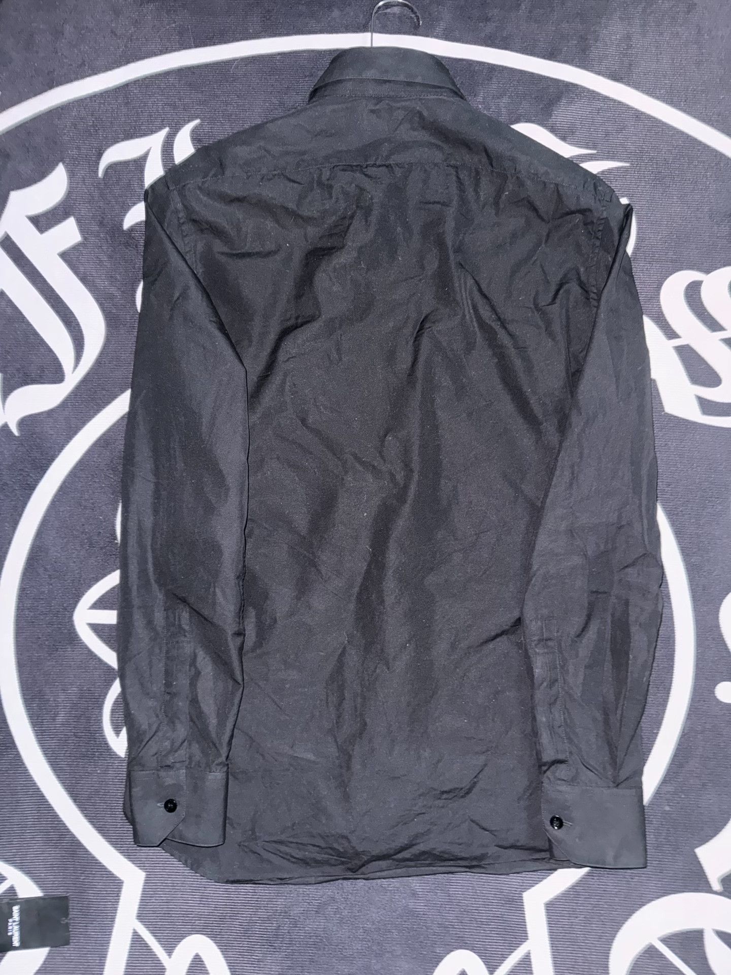 Saint Laurent Paris Saint Laurent 18FW Runway Black Poplin Shirt Size US M / EU 48-50 / 2 - 2 Thumbnail