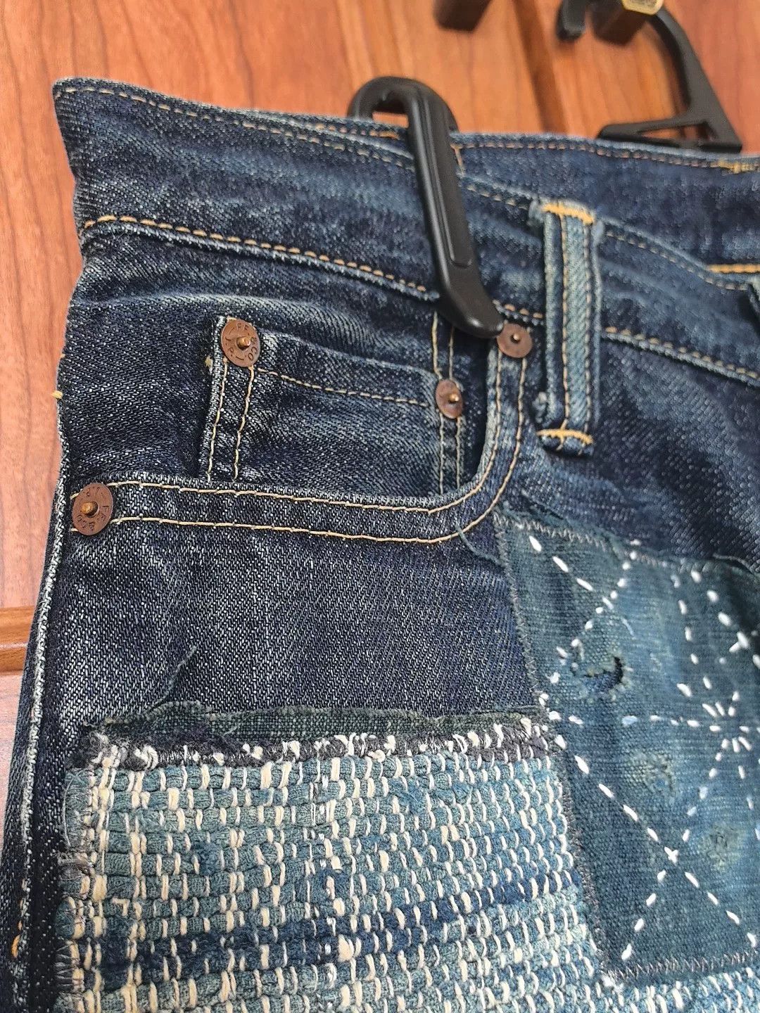 Skull Jeans by an Alchemist Skull Jeans 5507xx Sashiko Japan Size US 30 / EU 46 - 5 Thumbnail