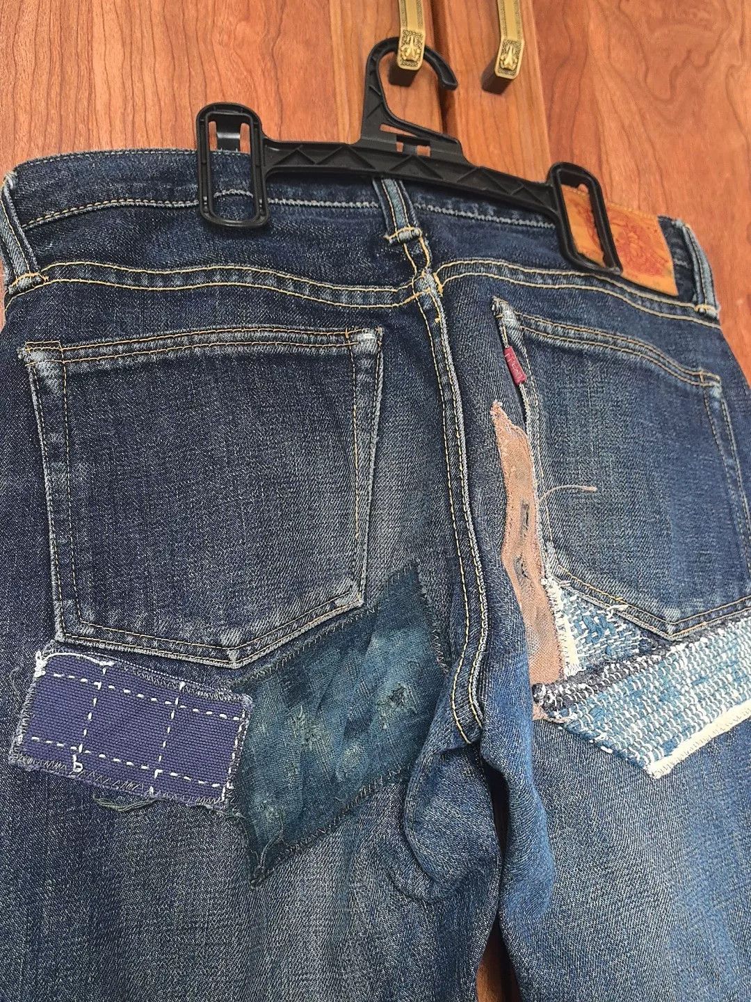 Skull Jeans by an Alchemist Skull Jeans 5507xx Sashiko Japan Size US 30 / EU 46 - 3 Thumbnail