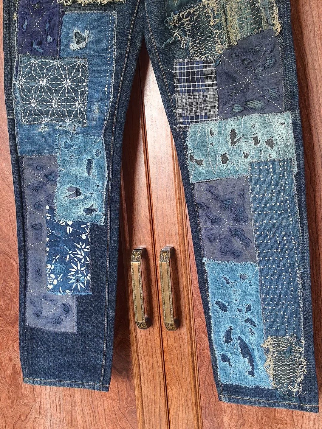 Skull Jeans by an Alchemist Skull Jeans 5507xx Sashiko Japan Size US 30 / EU 46 - 7 Thumbnail