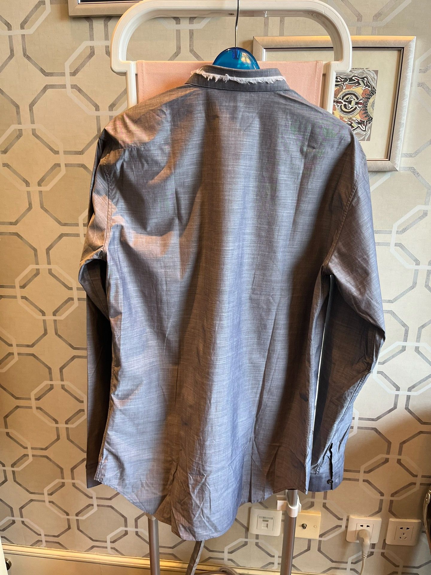 Dior Dior Lead Gray Cotton Shirt Size 39 Size US M / EU 48-50 / 2 - 8 Thumbnail