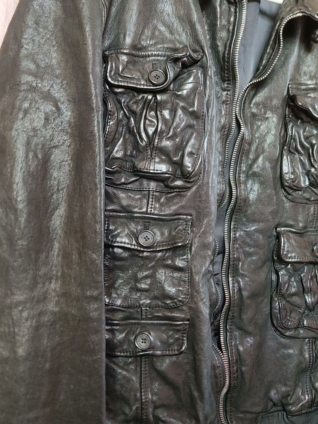 Neil Barrett Neil Barrett Pitt Style Leather Jacket Size US XXS / EU 40 - 7 Thumbnail