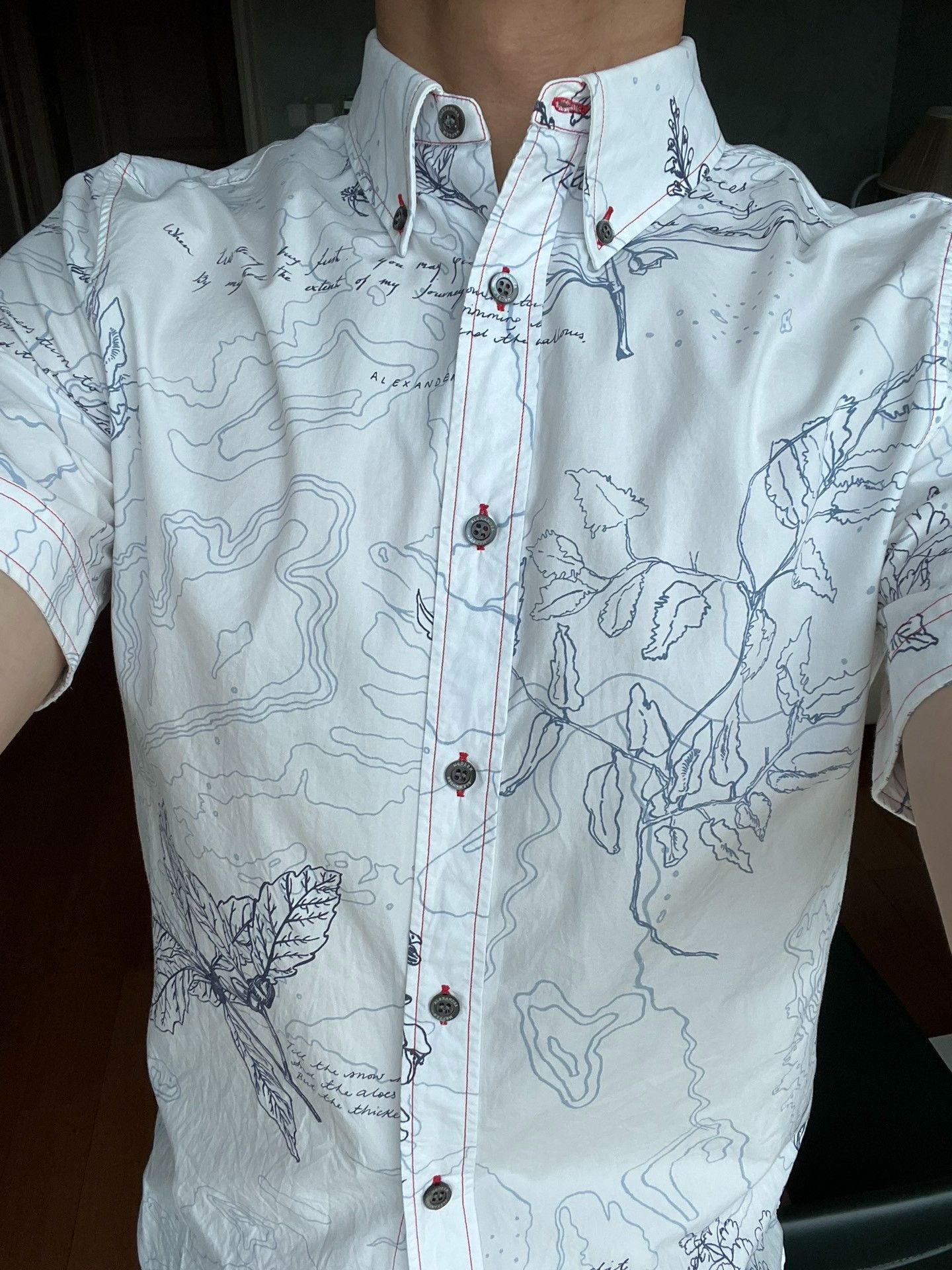 Alexander McQueen Alexander McQueen Plant Print Short-Sleeve Shirt Size US M / EU 48-50 / 2 - 9 Thumbnail