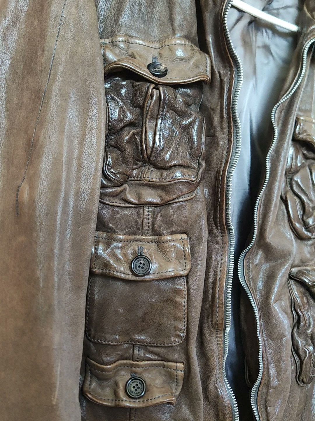 Neil Barrett Neil Barrett Pitt Style Leather Jacket Size US XXS / EU 40 - 4 Thumbnail