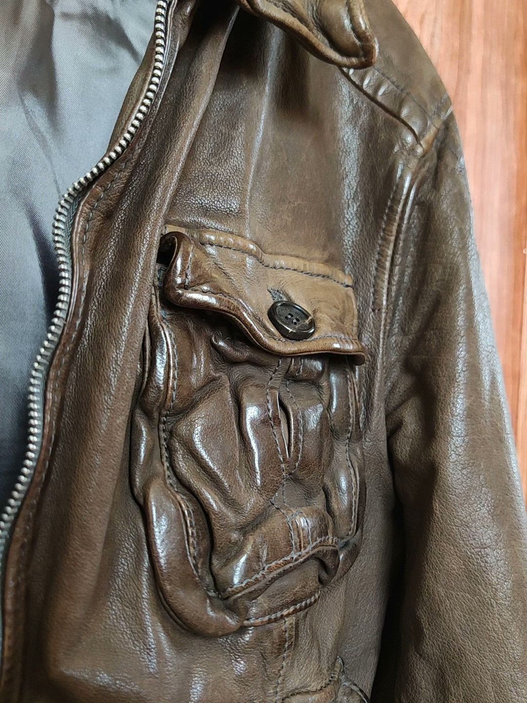 Neil Barrett Neil Barrett Pitt Style Leather Jacket Size US XXS / EU 40 - 3 Thumbnail