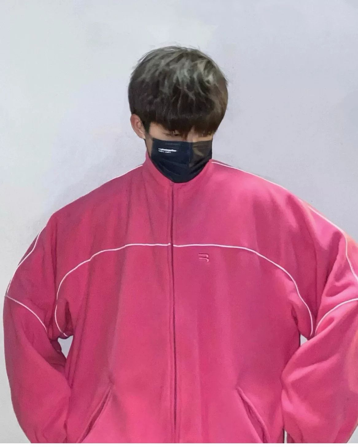 Balenciaga Balenciaga Pink Fleece Embroidered Zip Jacket Size US M / EU 48-50 / 2 - 2 Thumbnail