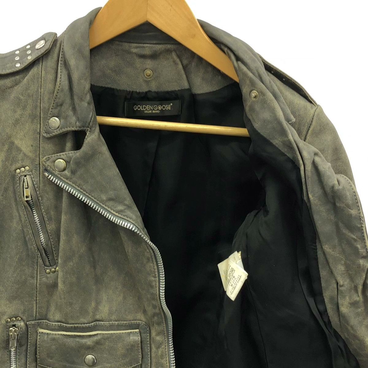 Golden Goose Golden Goose Women's Leather Double Rider Jacket Size S / US 4 / IT 40 - 4 Thumbnail