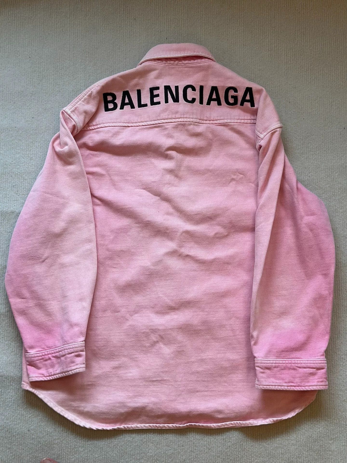Balenciaga Balenciaga Back Logo Denim Shirt Size US M / EU 48-50 / 2 - 4 Thumbnail