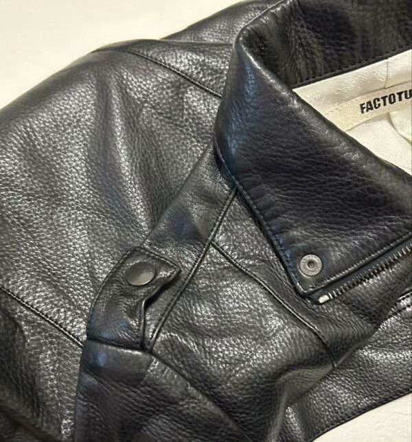 FACTOTUM FACTOTUM Cowhide Leather Jacket Size 46 Japan Size US S / EU 44-46 / 1 - 4 Thumbnail