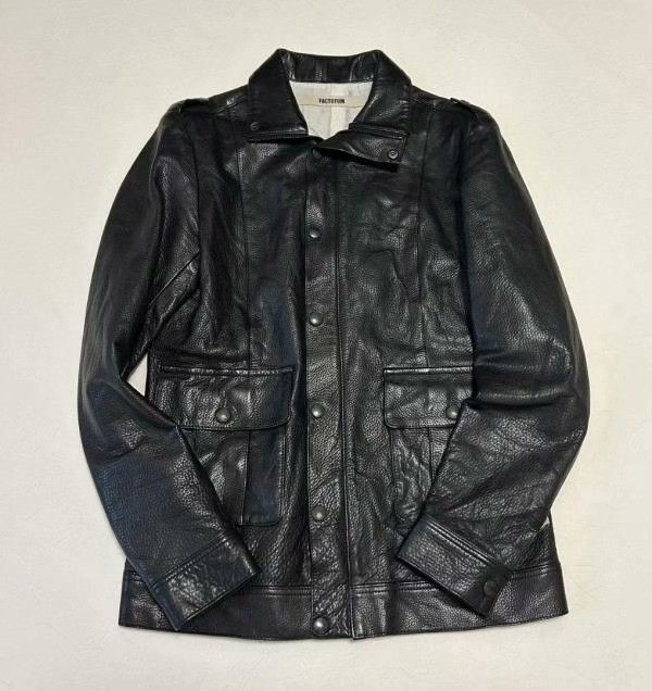 FACTOTUM FACTOTUM Cowhide Leather Jacket Size 46 Japan Size US S / EU 44-46 / 1 - 2 Thumbnail