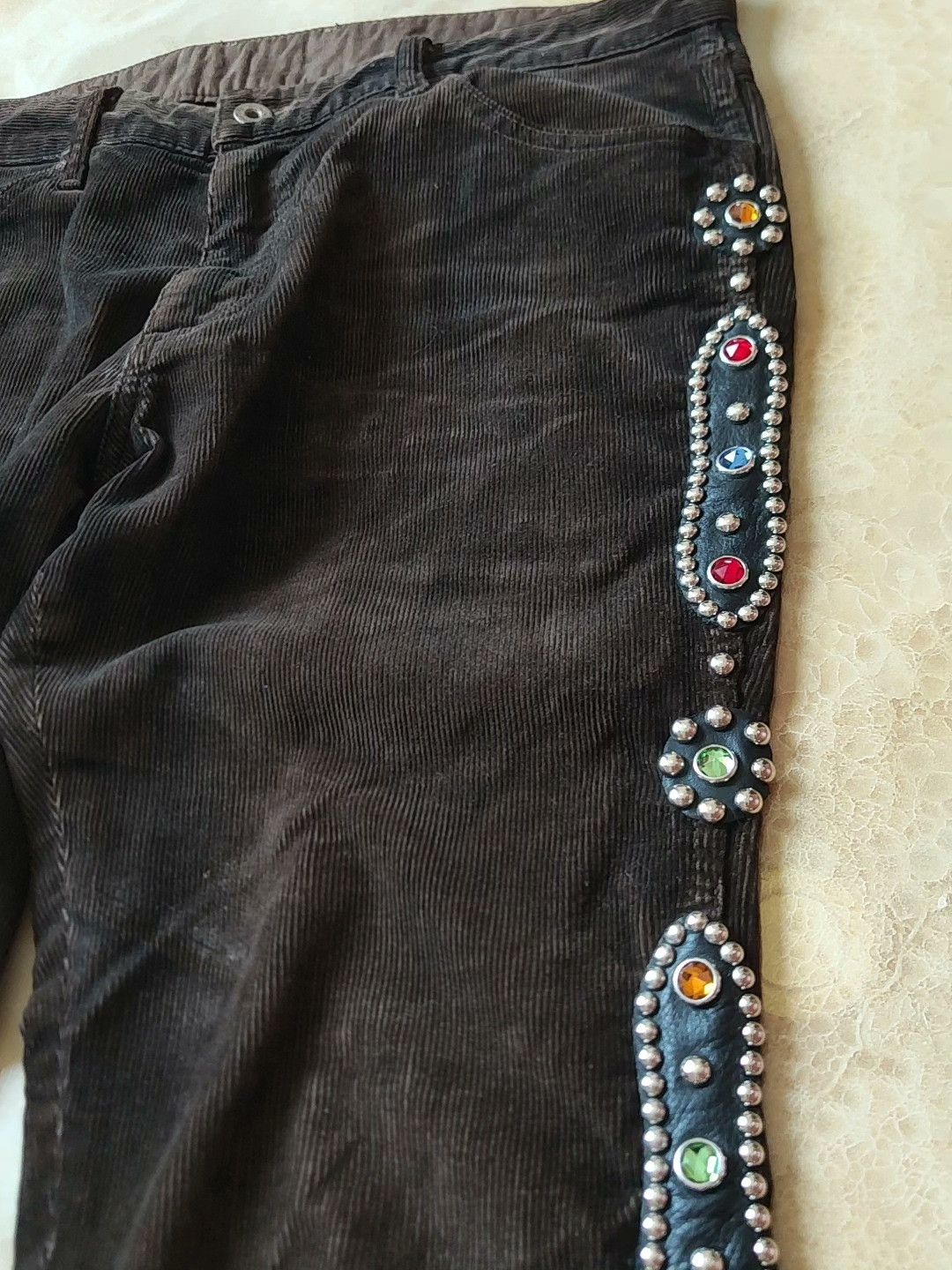 Yoshio Kubo Katayama Isamu Gemstone Corduroy Jeans Size 41" - 3 Thumbnail