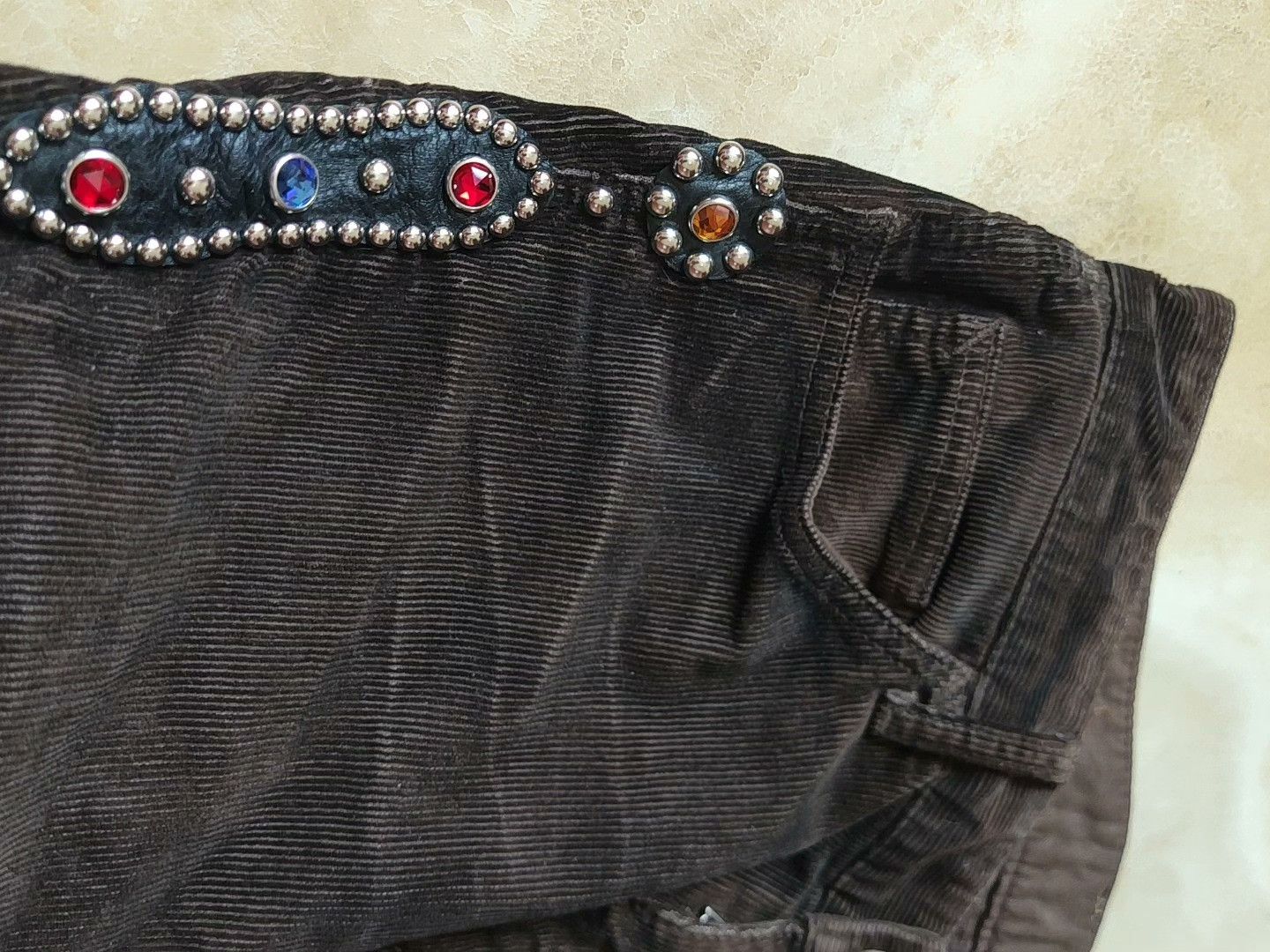 Yoshio Kubo Katayama Isamu Gemstone Corduroy Jeans Size 41" - 8 Thumbnail