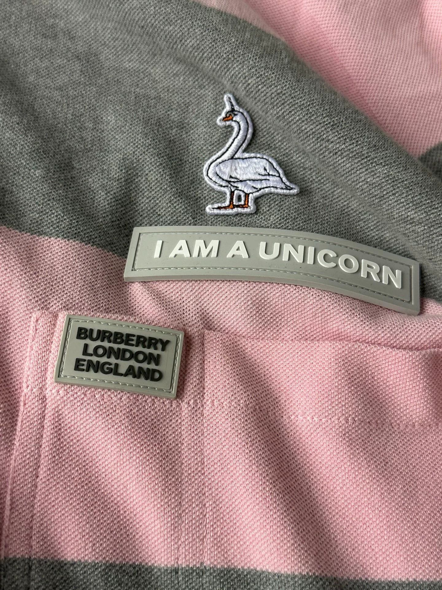 Burberry Burberry Runway Grey Pink Stripe Sweatshirt Size US M / EU 48-50 / 2 - 2 Thumbnail