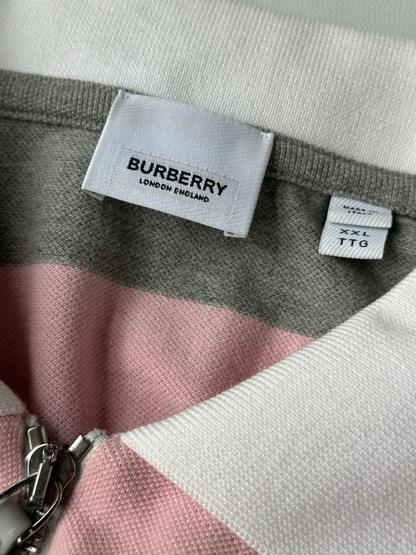 Burberry Burberry Runway Grey Pink Stripe Sweatshirt Size US M / EU 48-50 / 2 - 4 Thumbnail