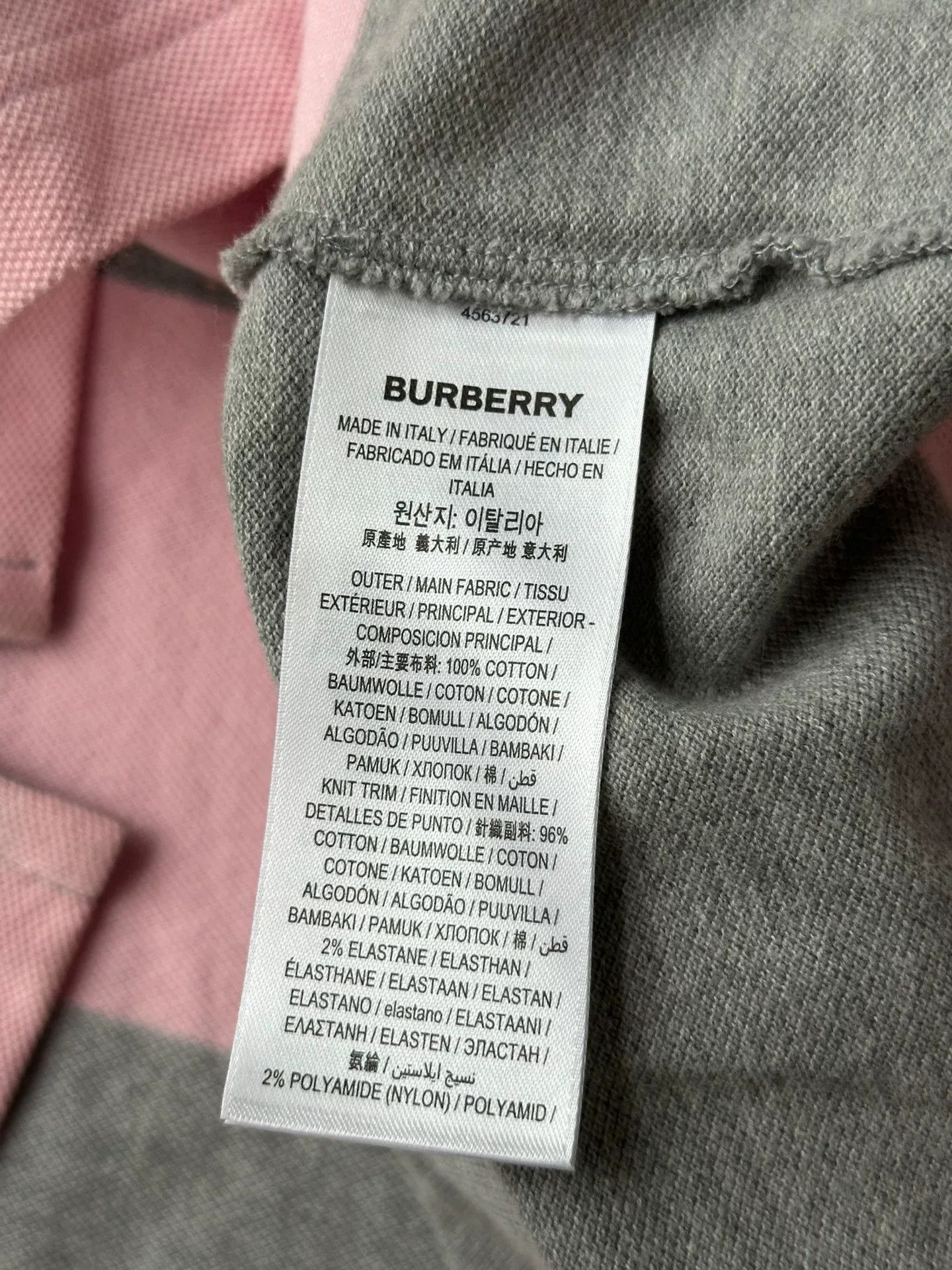 Burberry Burberry Runway Grey Pink Stripe Sweatshirt Size US M / EU 48-50 / 2 - 3 Thumbnail
