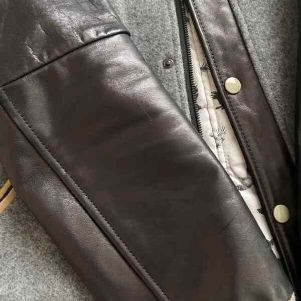 FACTOTUM Factotum Wool Leather Sleeve Baseball Jacket Size US M / EU 48-50 / 2 - 9 Thumbnail