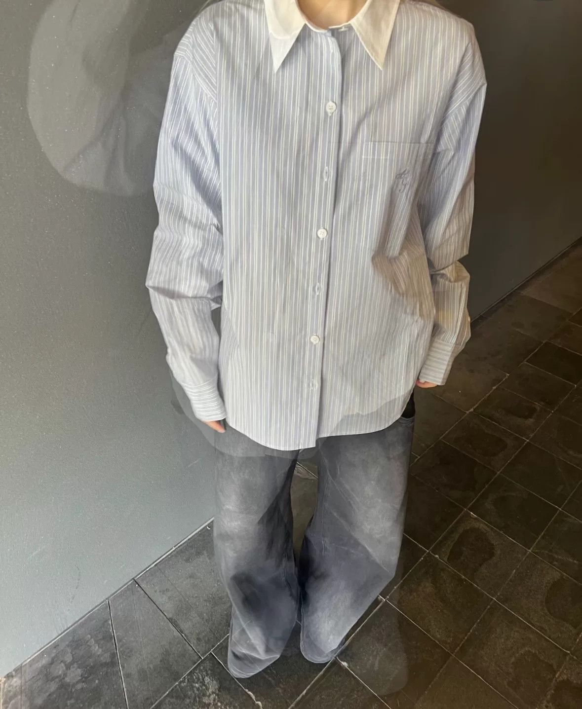 Acne Studios Acne Studios Striped Collared Long-Sleeve Shirt Size US M / EU 48-50 / 2 - 7 Thumbnail