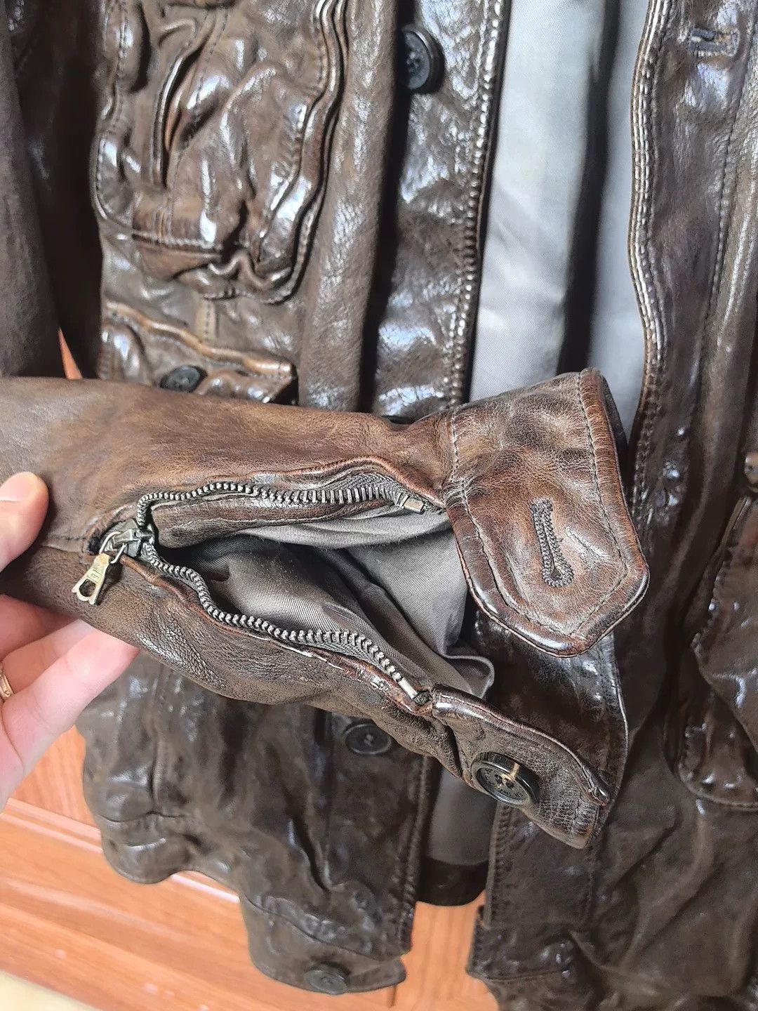 Neil Barrett Neil Barrett Pitt Style Water Buffalo Leather Jacket Size US S / EU 44-46 / 1 - 7 Thumbnail