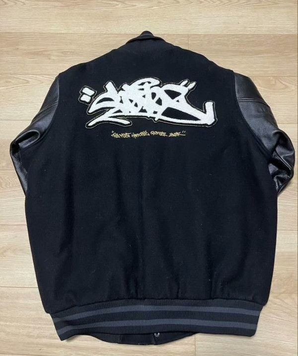 Copes Still Diggin x COPE2 Leather Sleeve Stadium Jacket Size US XL / EU 56 / 4 - 2 Thumbnail