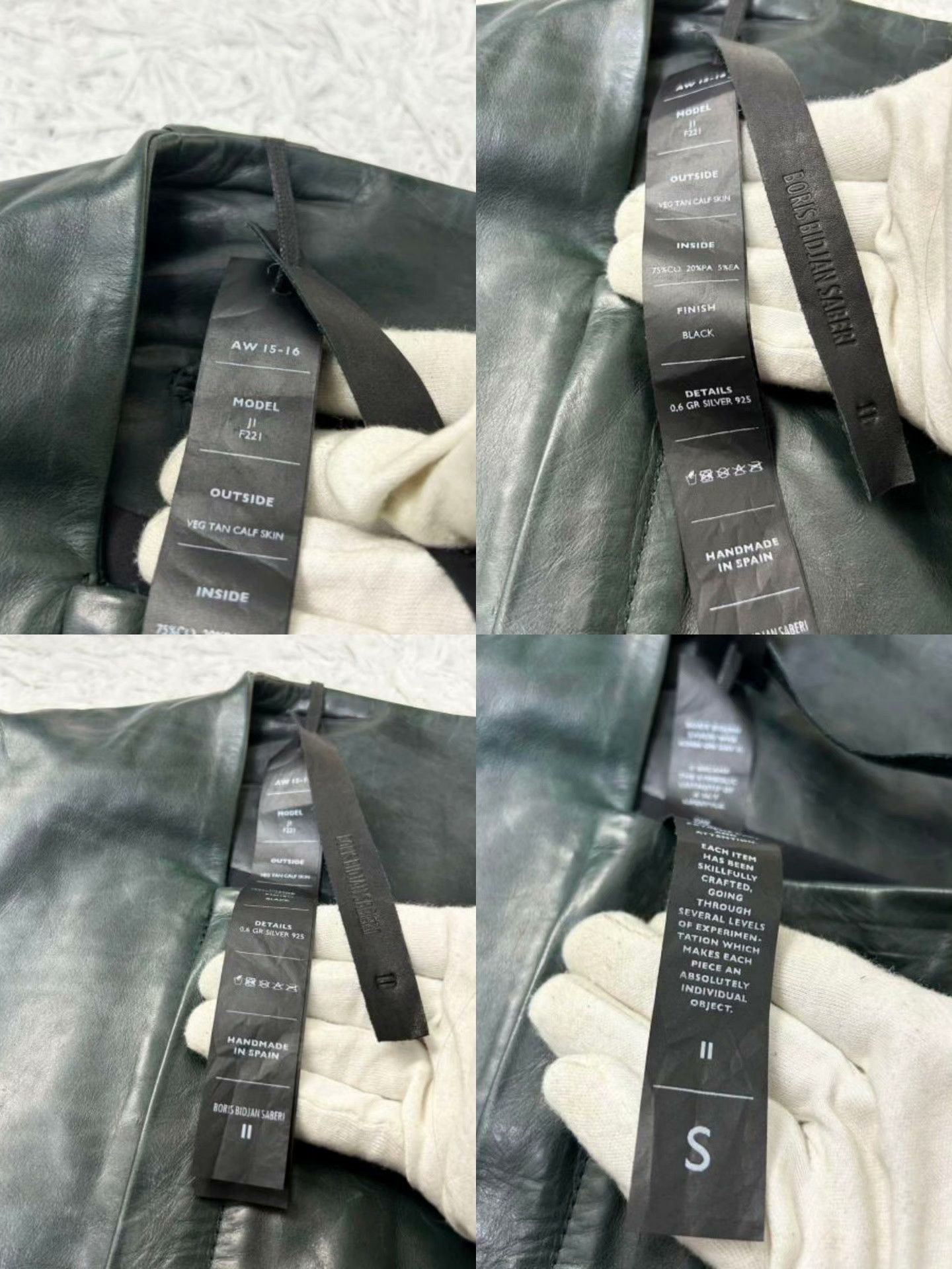 Boris Bidjan Saberi Boris Bidjan Saberi Calf Leather Riders Jacket Size US S / EU 44-46 / 1 - 9 Thumbnail