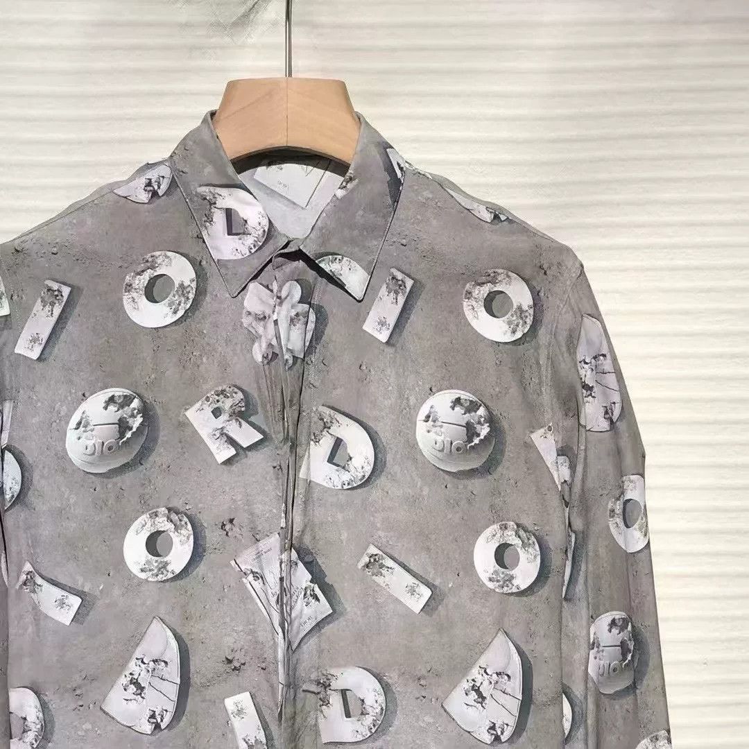 Dior DIOR x Daniel Arsham Runway Logo Print Shirt Size US M / EU 48-50 / 2 - 3 Thumbnail
