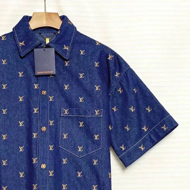 Louis Vuitton Louis Vuitton SS24 Pharrell Logo Denim Shirt Size US M / EU 48-50 / 2 - 3 Thumbnail