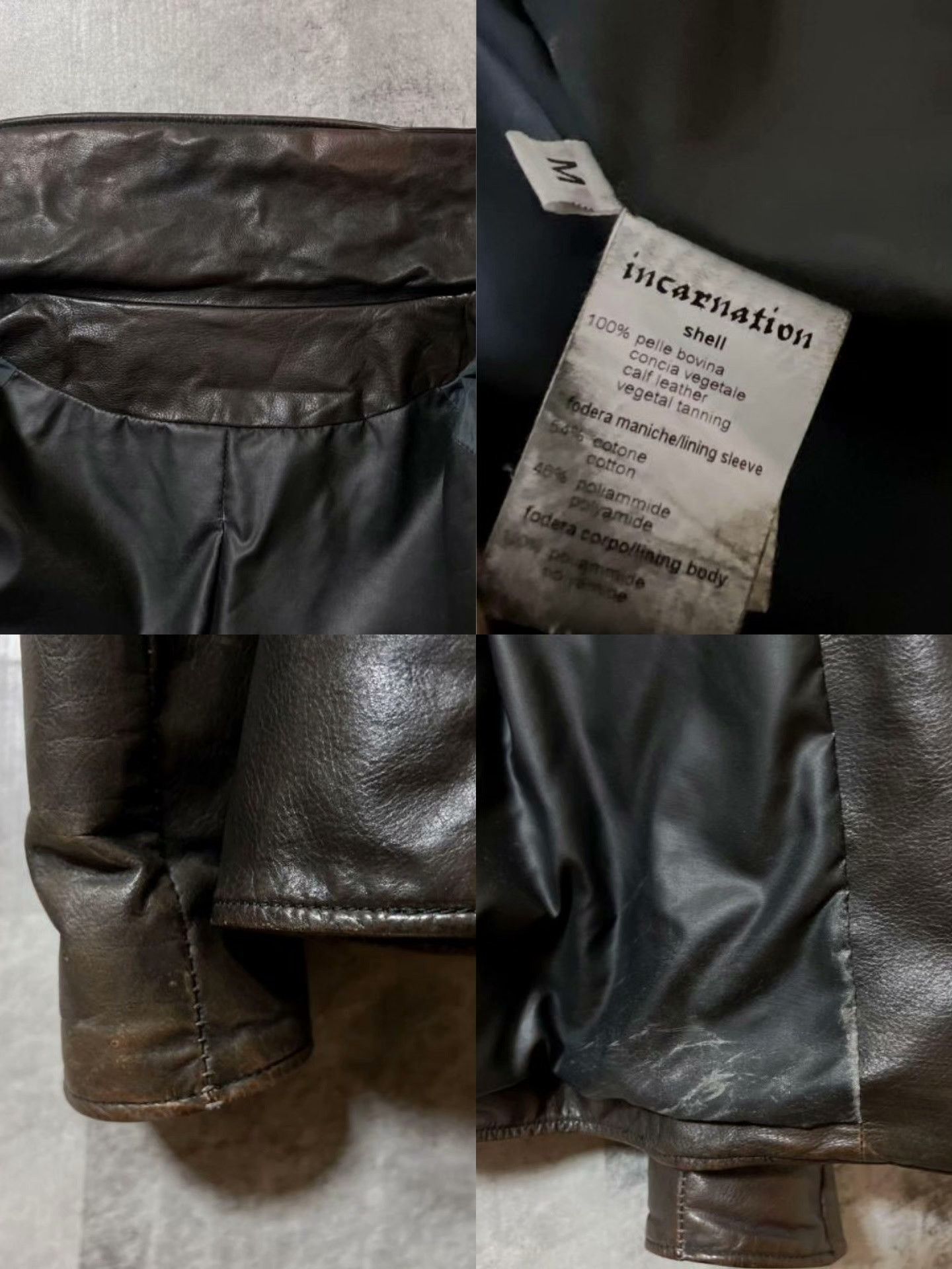Incarnation Incarnation Cowhide Leather Jacket M Italy Size US M / EU 48-50 / 2 - 9 Thumbnail