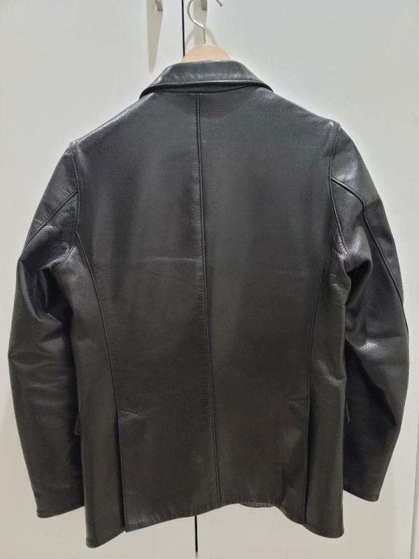 THE H.W.DOG&CO. DOG HOUSE Leather Tailored Jacket Size XS / US 0-2 / IT 36-38 - 2 Thumbnail