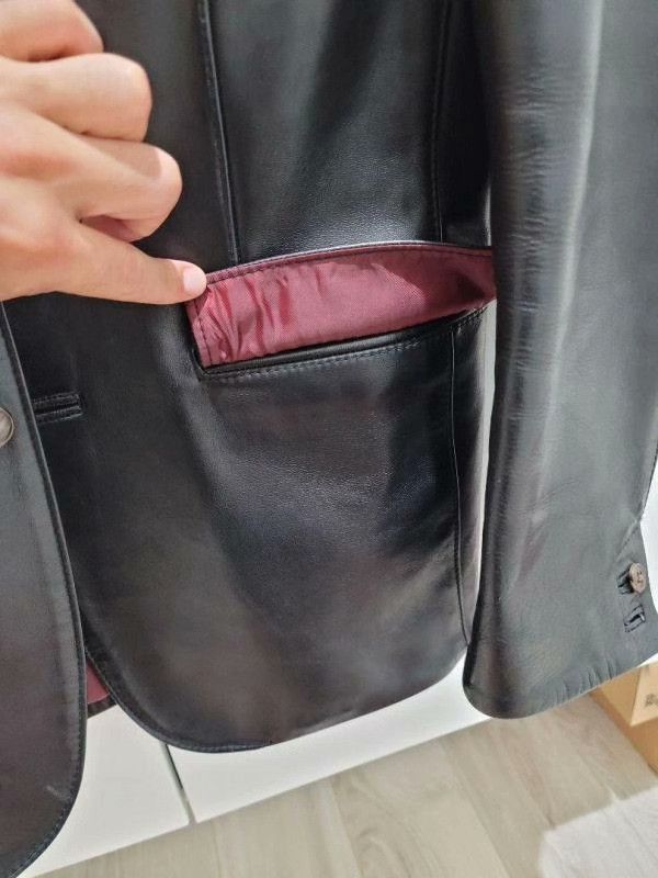THE H.W.DOG&CO. DOG HOUSE Leather Tailored Jacket Size XS / US 0-2 / IT 36-38 - 6 Thumbnail
