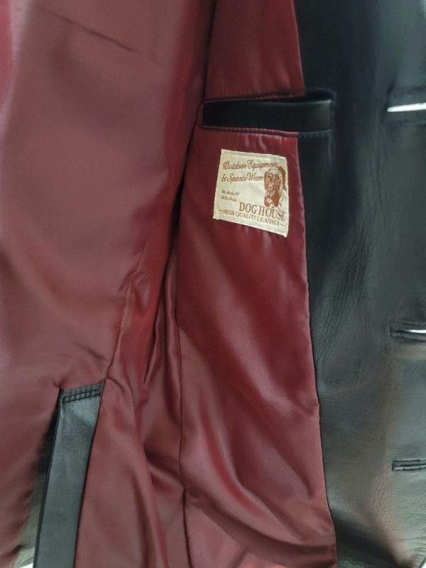 THE H.W.DOG&CO. DOG HOUSE Leather Tailored Jacket Size XS / US 0-2 / IT 36-38 - 8 Thumbnail