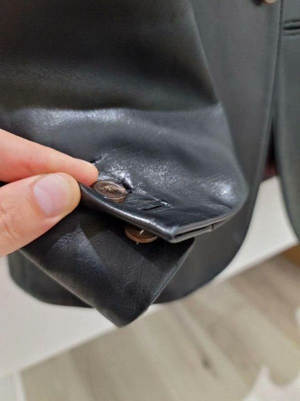 THE H.W.DOG&CO. DOG HOUSE Leather Tailored Jacket Size XS / US 0-2 / IT 36-38 - 5 Thumbnail
