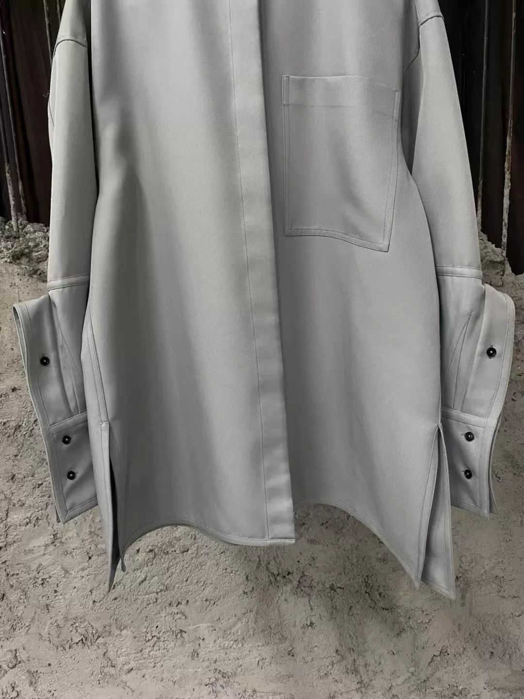 Jil Sander Jil Sander Gray Deconstructed Button Oversized Shirt Size US M / EU 48-50 / 2 - 4 Thumbnail