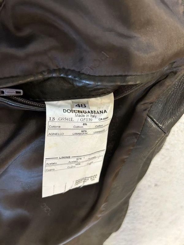 Dolce & Gabbana Dolce & Gabbana Sheepskin Leather Jacket Size US S / EU 44-46 / 1 - 8 Thumbnail